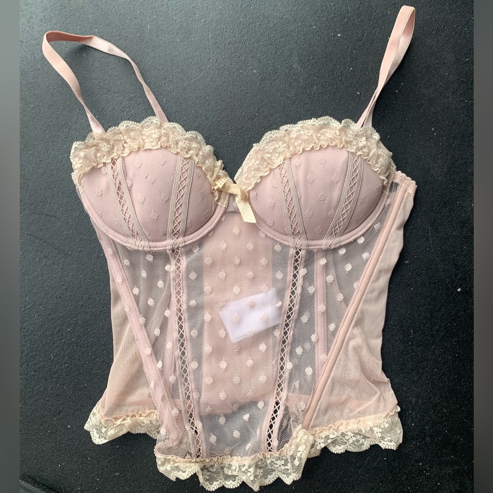 Light pink boned corset top